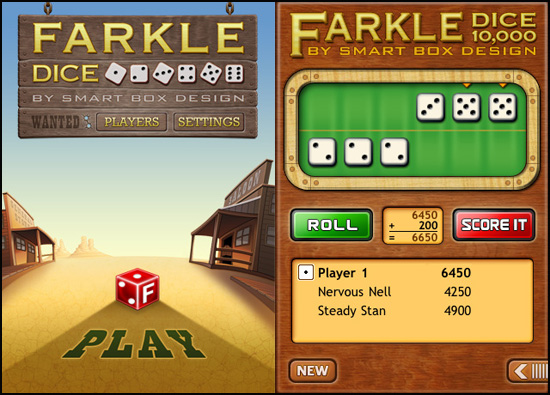 Farkle Point Chart