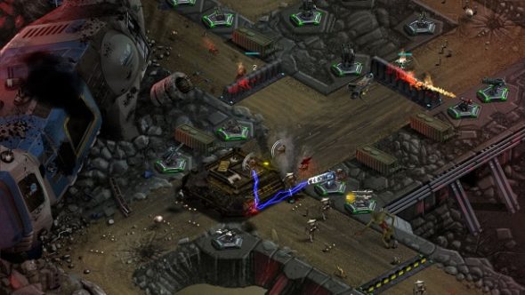 Screenshot of Refinery Production's Tower Defense title 2112TD