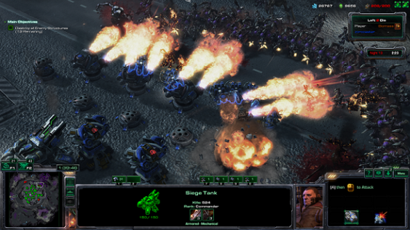Screenshot from the Left 2 Die Tower Defense mod in StarCraft 2