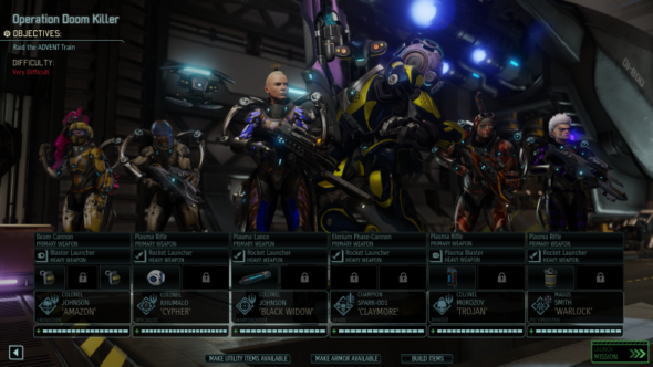 Just a bunch of XCOM operatives posing before a mission