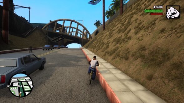 Screenshot of CJ cycling in GTA San Andreas - 3